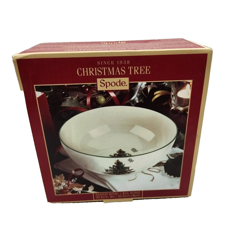 Spode Christmas Tree China Round Serving Bowl 8
